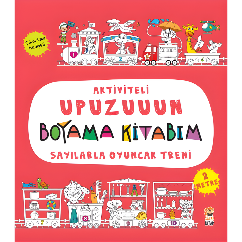 Sincap Kitap Aktiviteli Upuzuuun Boyama Kitabım Sayılarla Oyuncak Treni