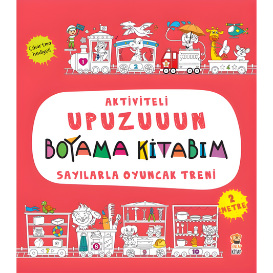 Sincap Kitap Aktiviteli Upuzuuun Boyama Kitabım Sayılarla Oyuncak Treni