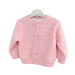 Angora Baby Hırkalı 3'lü Takım Pembe