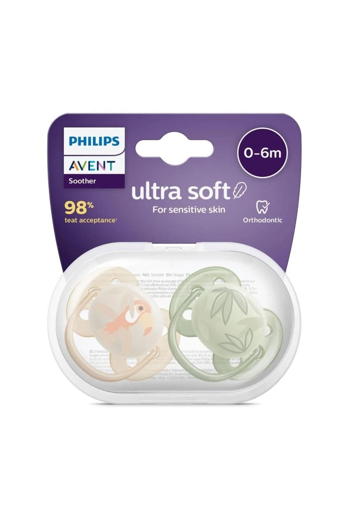 Avent Ultra Yumuşak Emzik 0-6 ay 2li Erkek