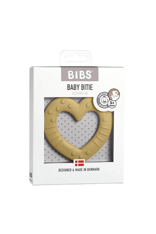 Bibs Baby Bitie Heart Mustard