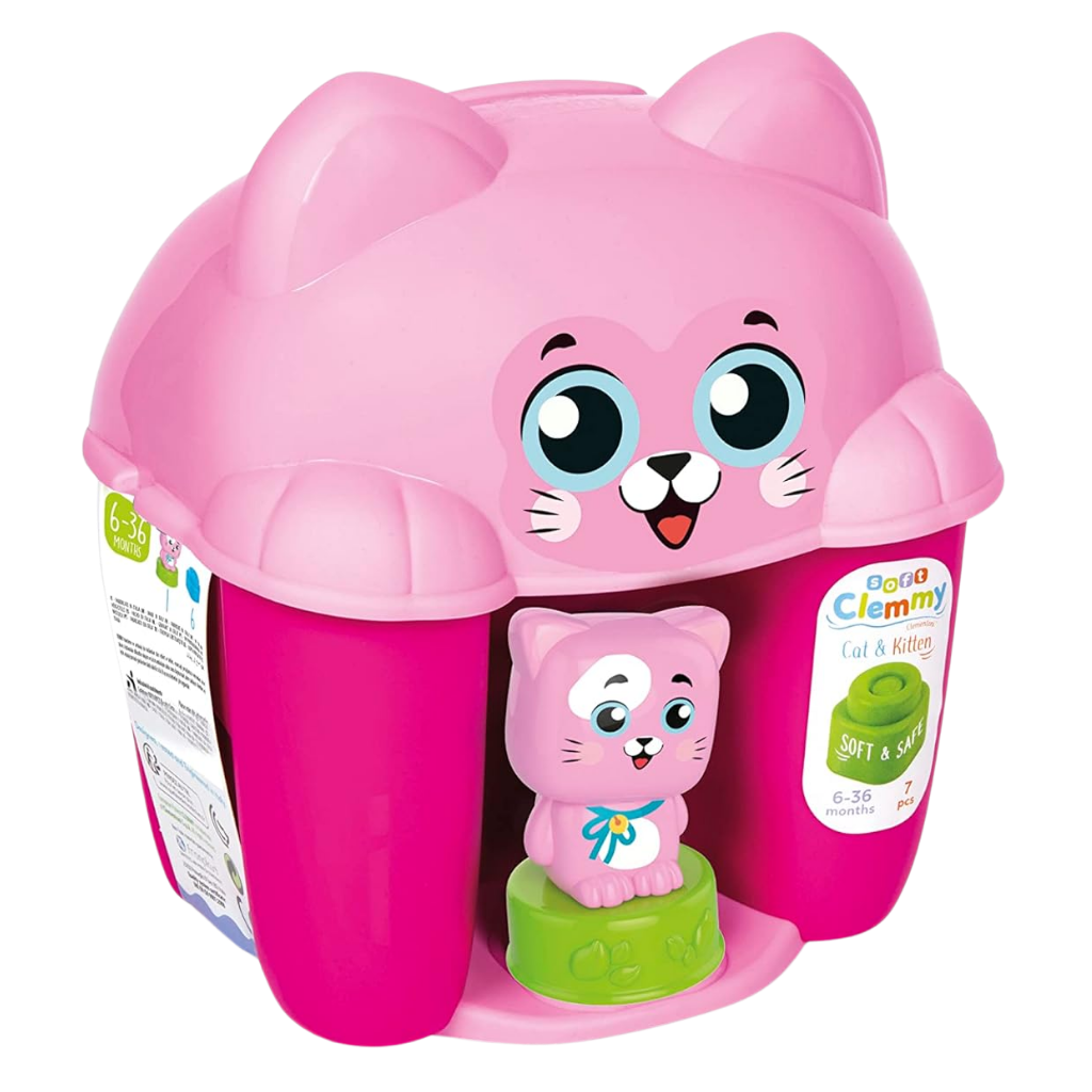 Baby Clementoni Soft Clemmy Yumuşak Blok Kova Seti Kedicik