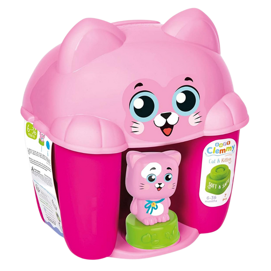 Baby Clementoni Soft Clemmy Yumuşak Blok Kova Seti Kedicik
