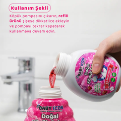 Baby Icon Doğal Köpük Sabun Çiçek Form Çilekli 350ml