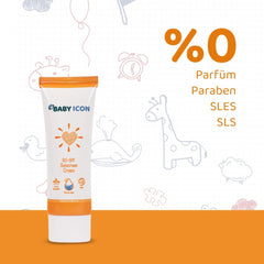 Baby İcon Organik Vegan SPF50+ Güneş Kremi 100ml