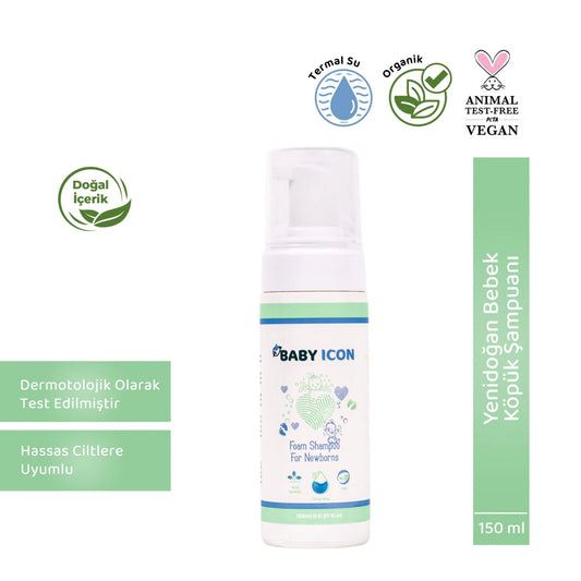 Baby İcon Yeni Doğan Konak Önleyici Köpük Şampuan 150ml