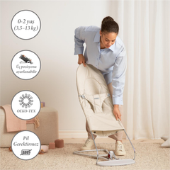 BabyBjörn Balance Soft Ana Kucağı Woven Jersey Tri Fabric Light Beige