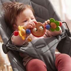 BabyBjörn Bliss Ana Kucağı Oyuncaklı Petal Woven Anthracite