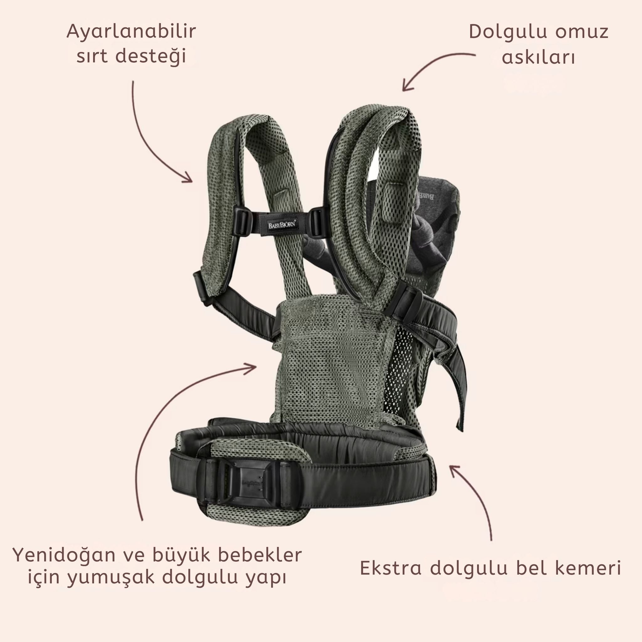 BabyBjörn Kanguru Harmony 3D Mesh Anthracite