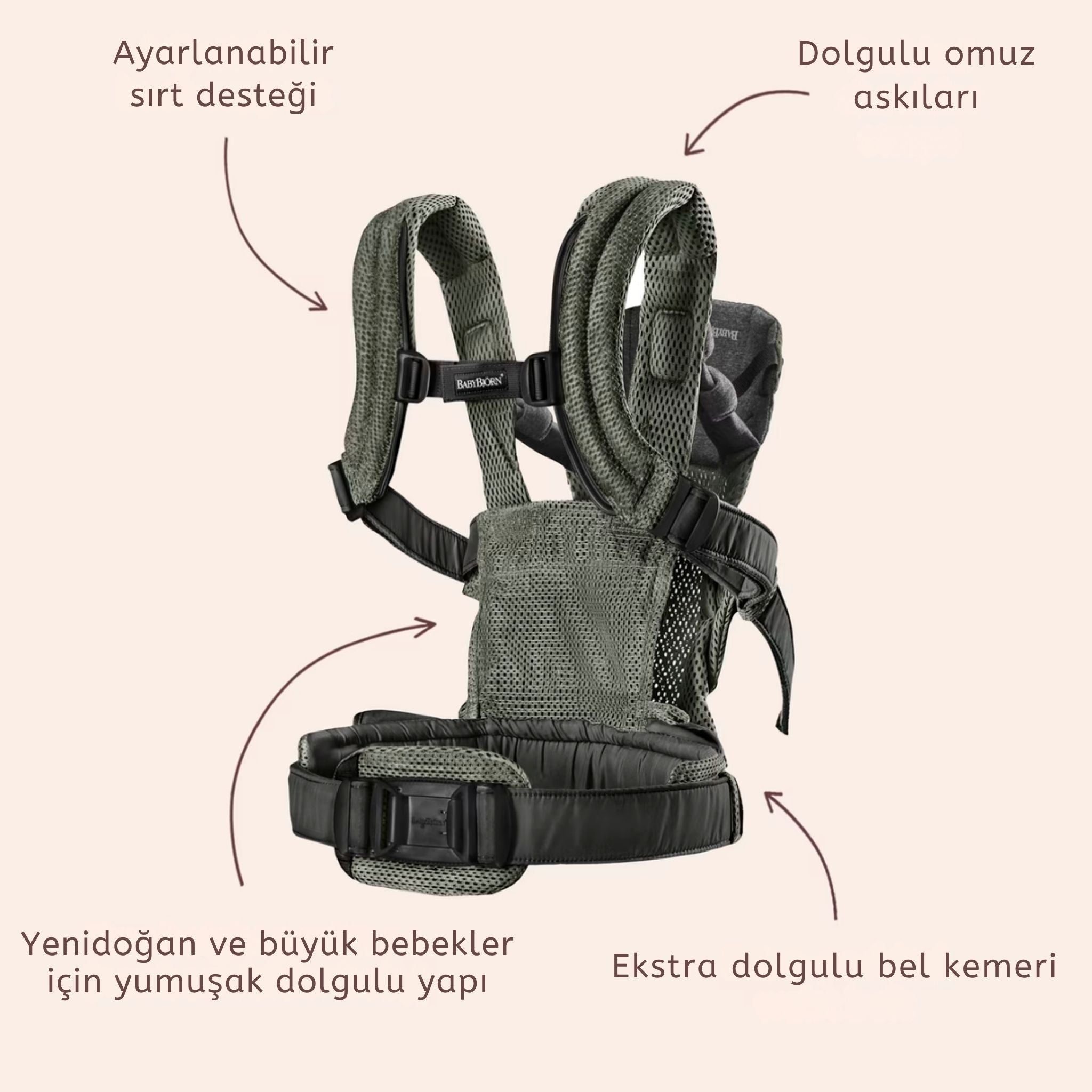BabyBjörn Kanguru Harmony 3D Mesh Silver