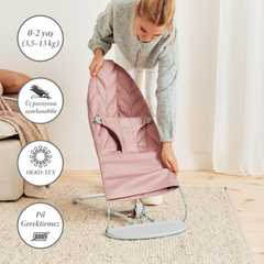 BabyBjörn Pastel Oyuncaklı Bliss Ana Kucağı Petal Woven Dusty Pink
