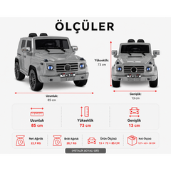 Babyhope 439A BHU Jeep 12V Akülü Araba Metalik Boyalı Gri