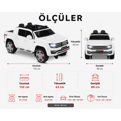 Babyhope 441 Quattro 4x4 2x12V Akülü Araba Beyaz