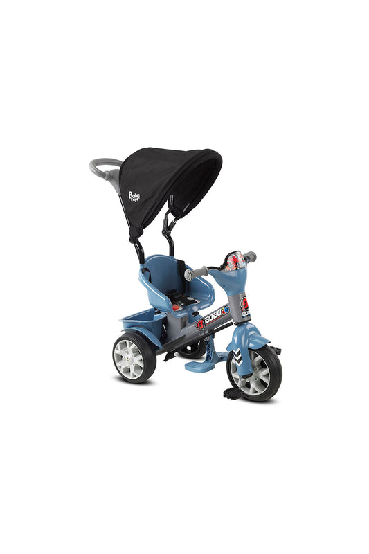 Babyhope Bobo Speed 3 Tekerlekli Tenteli Bisiklet Mavi / Gri