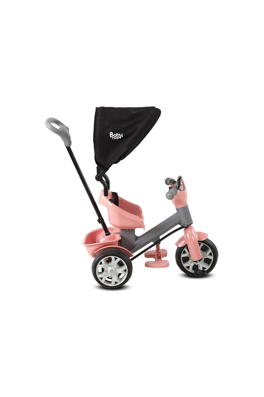 Babyhope Bobo Speed 3 Tekerlekli Tenteli Bisiklet Pembe / Gri