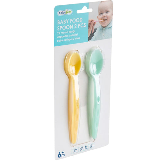 Babyjem 2'li Mama Kaşığı Yeşil Sarı