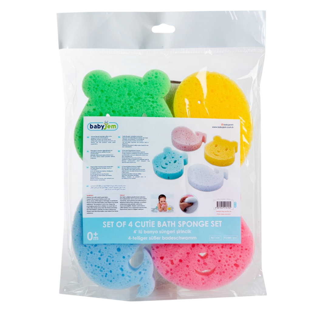 Babyjem 4'lü Banyo Süngeri Çok Renkli