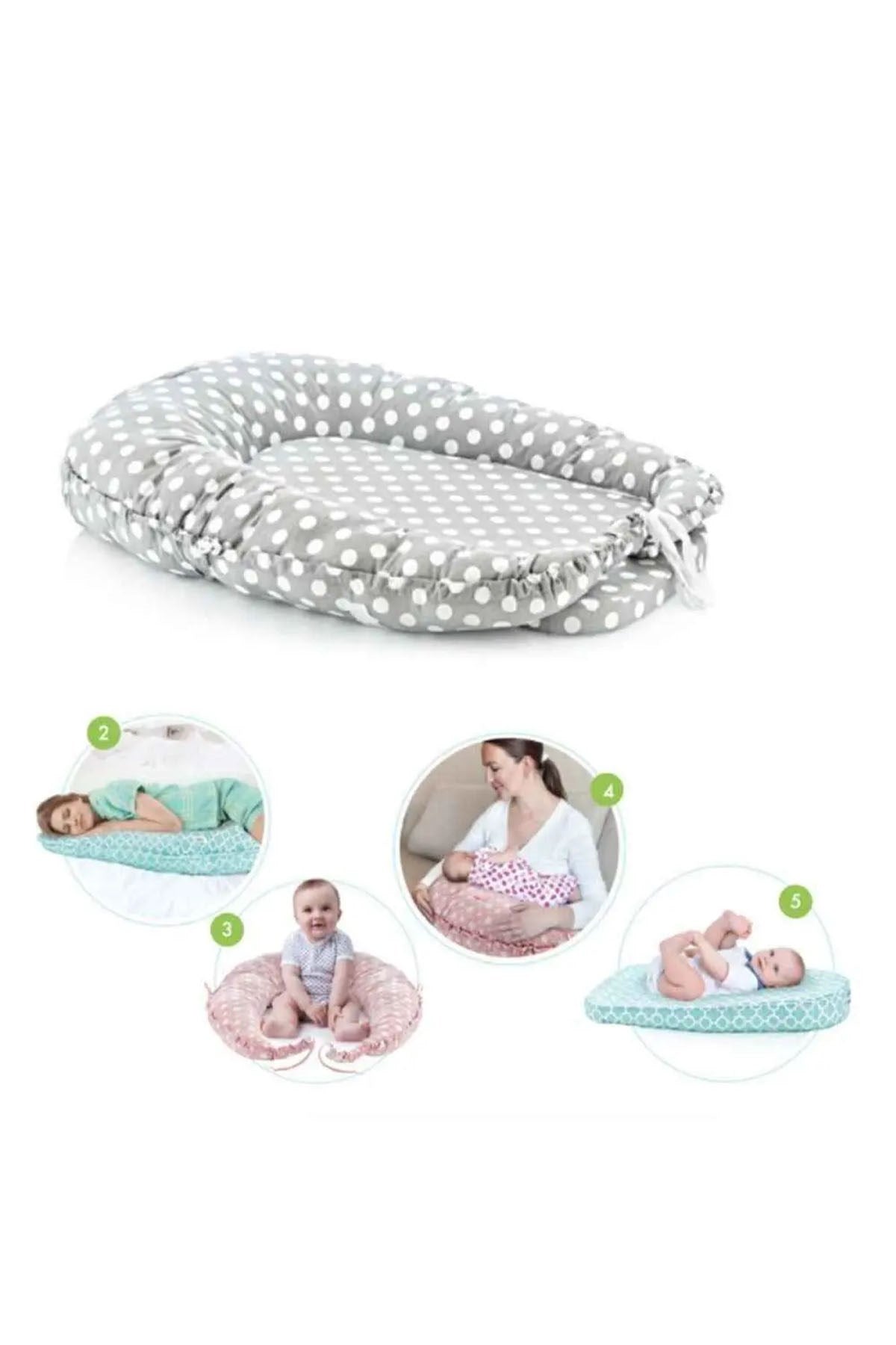 Babyjem 5 Fonksiyonlu Minder Pembe Benekli
