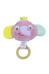 Babyjem Ahşap Halkalı Küçük Oyuncak Fil Gül Kurusu
