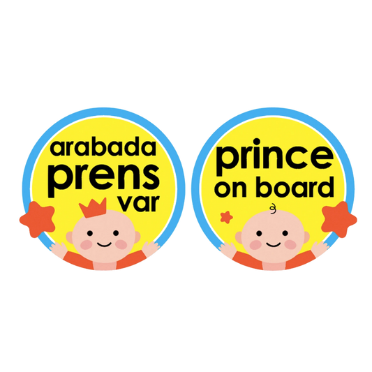 Babyjem Araba Cam Yazısı Arabada Prens Var