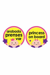 Babyjem Araba Cam Yazısı Arabada Prenses Var