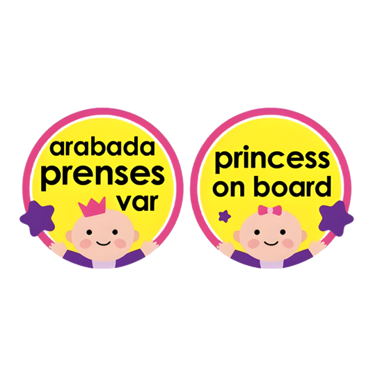 Babyjem Araba Cam Yazısı Arabada Prenses Var