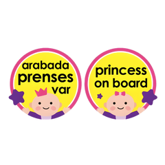 Babyjem Araba Cam Yazısı Arabada Prenses Var - Welcome Baby