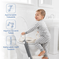 Babyjem Basamaklı Katlanır Klozet Adaptörü Kum Beji