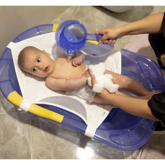 Babyjem Bebek Banyo Maşrapası Şeffaf Desenli̇ Mavi̇