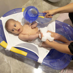 Babyjem Bebek Banyo Maşrapası Şeffaf Desenli Mavi