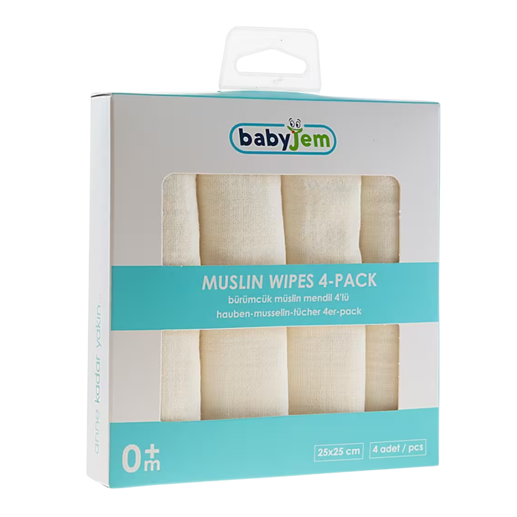 Babyjem Bürümcük Mendil 4'lü Ekru