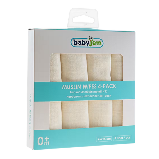 Babyjem Bürümcük Mendil 4'lü Ekru