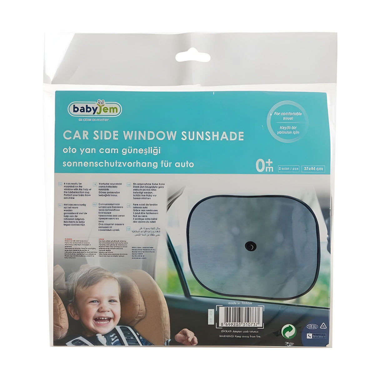 Babyjem Cam Güneşliği Siyah