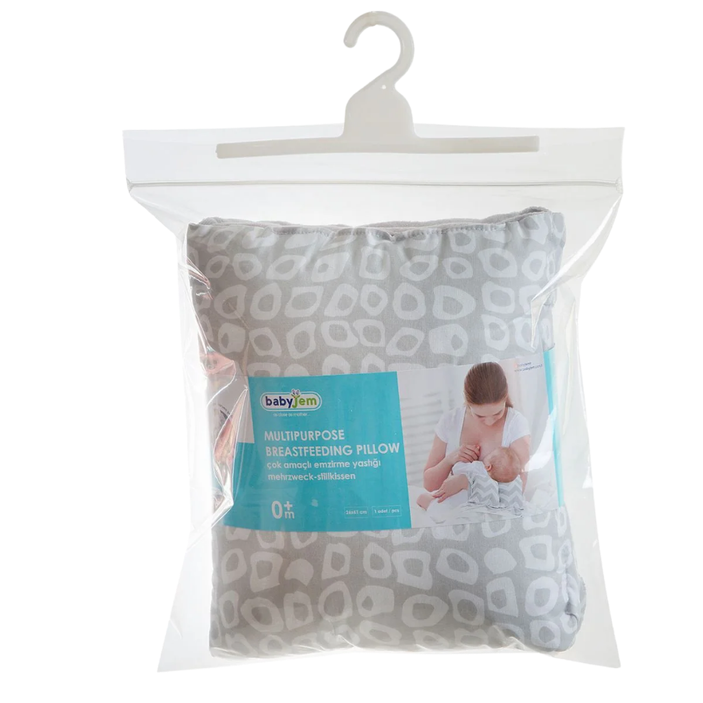 Babyjem Çok Amaçlı Emzirme Yastığı Gri Kare