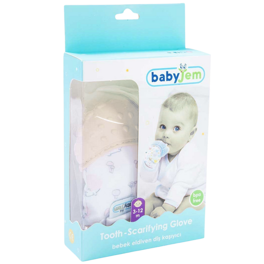 Babyjem Diş Kaşıyıcı Eldiven Kirpi Ekru