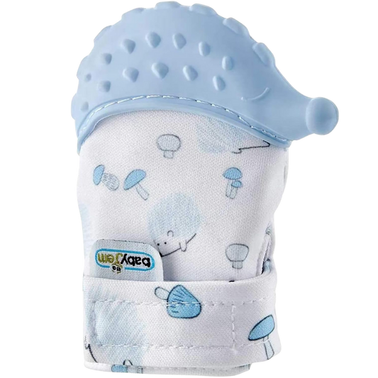 Babyjem Diş Kaşıyıcı Eldiven Kirpi Mavi