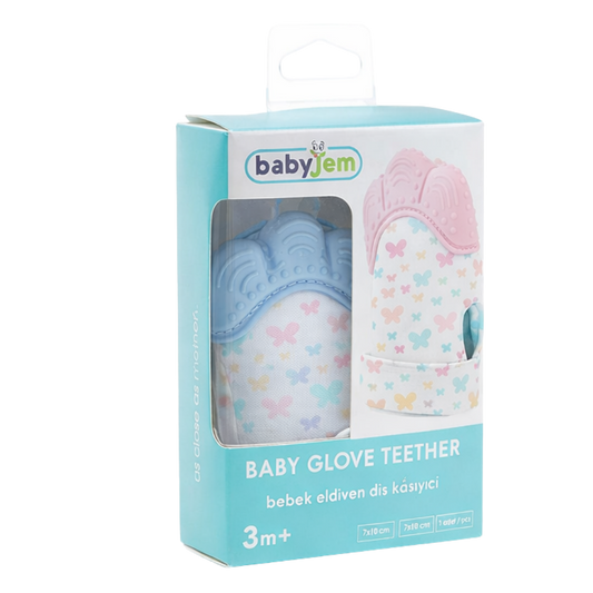 Babyjem Diş Kaşıyıcı Eldiven Mavi