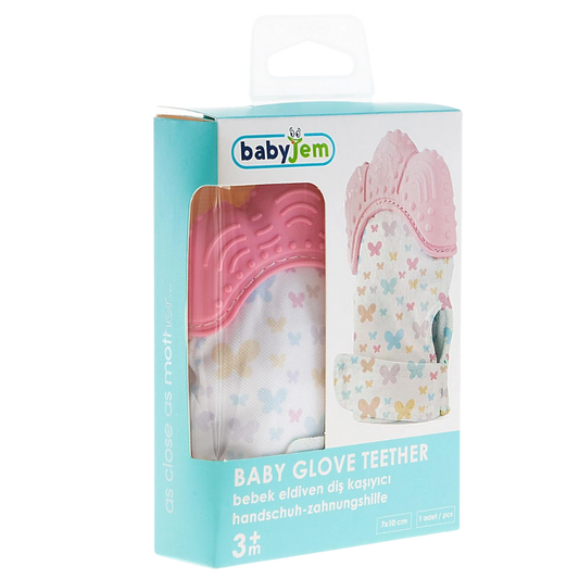 Babyjem Diş Kaşıyıcı Eldiven Pembe