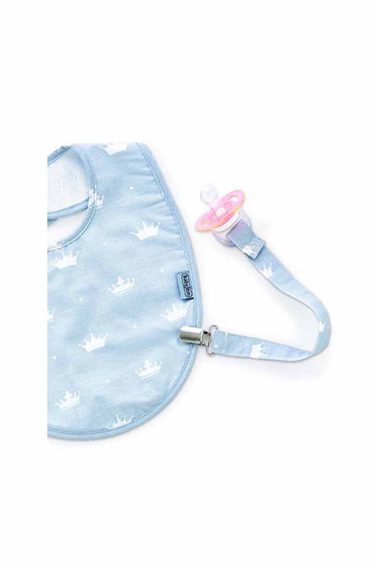 Babyjem Emzik Askılı Mama Önlüğü Mavi̇ Taç