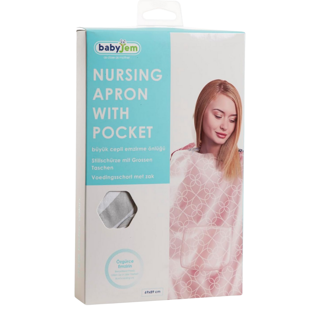 Babyjem Emzirme Önlüğü Gri Çizgi