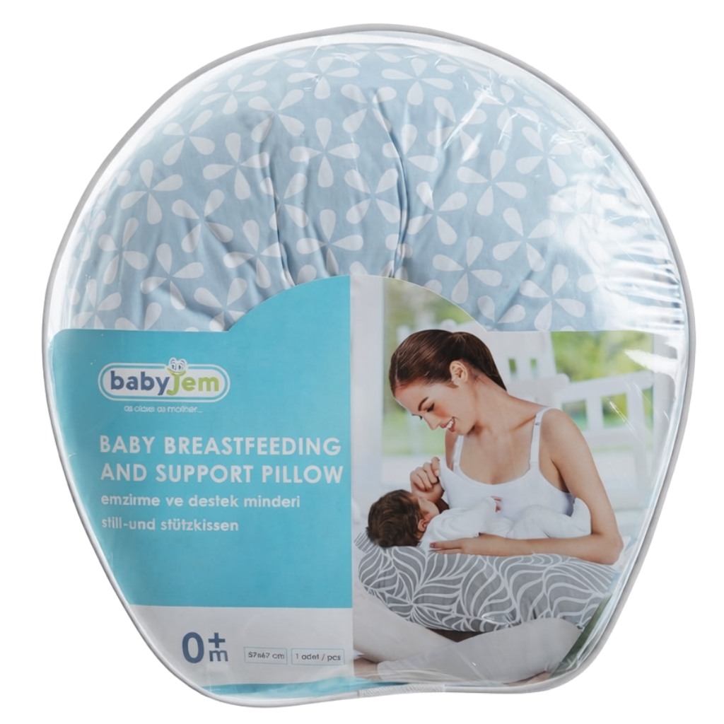 Babyjem Emzirme ve Destek Minderi Mavi Yonca