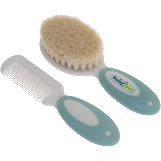 Babyjem Fırça Tarak Seti Doğal Kil Mavi