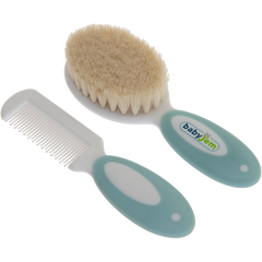 Babyjem Fırça Tarak Seti Doğal Kil Mavi