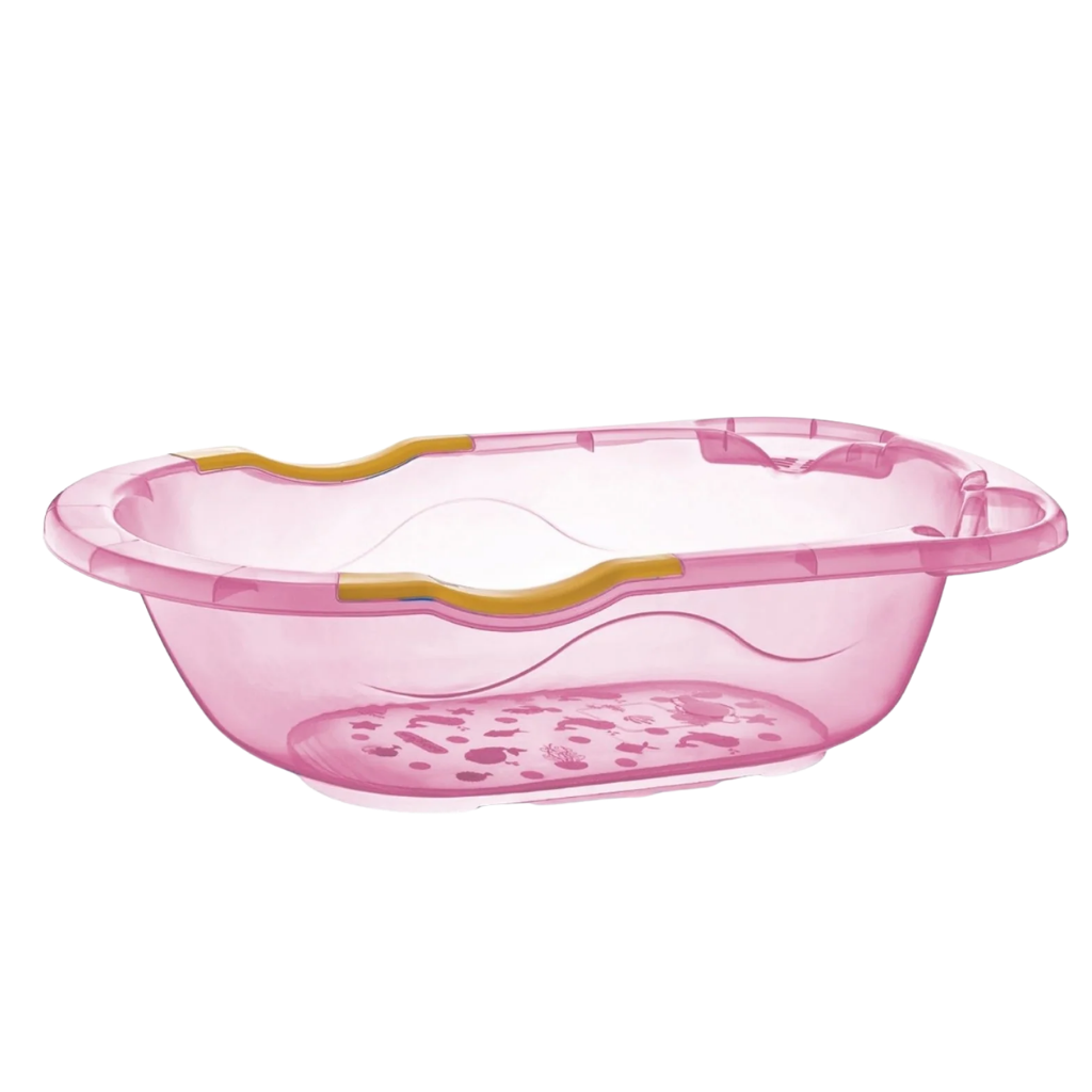Babyjem Giderli Şeffaf Banyo Küveti Pembe