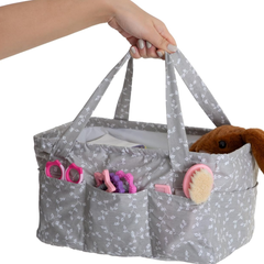 Babyjem Katlamalı Anne Bebek Organizer Gri Çiçek