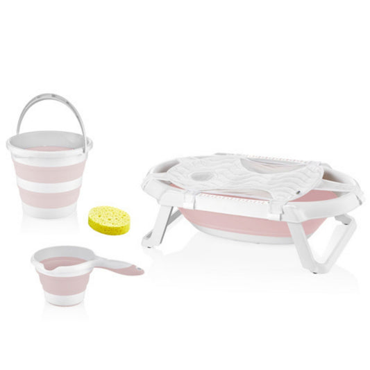 Babyjem Katlanır Banyo Seti̇ Pembe