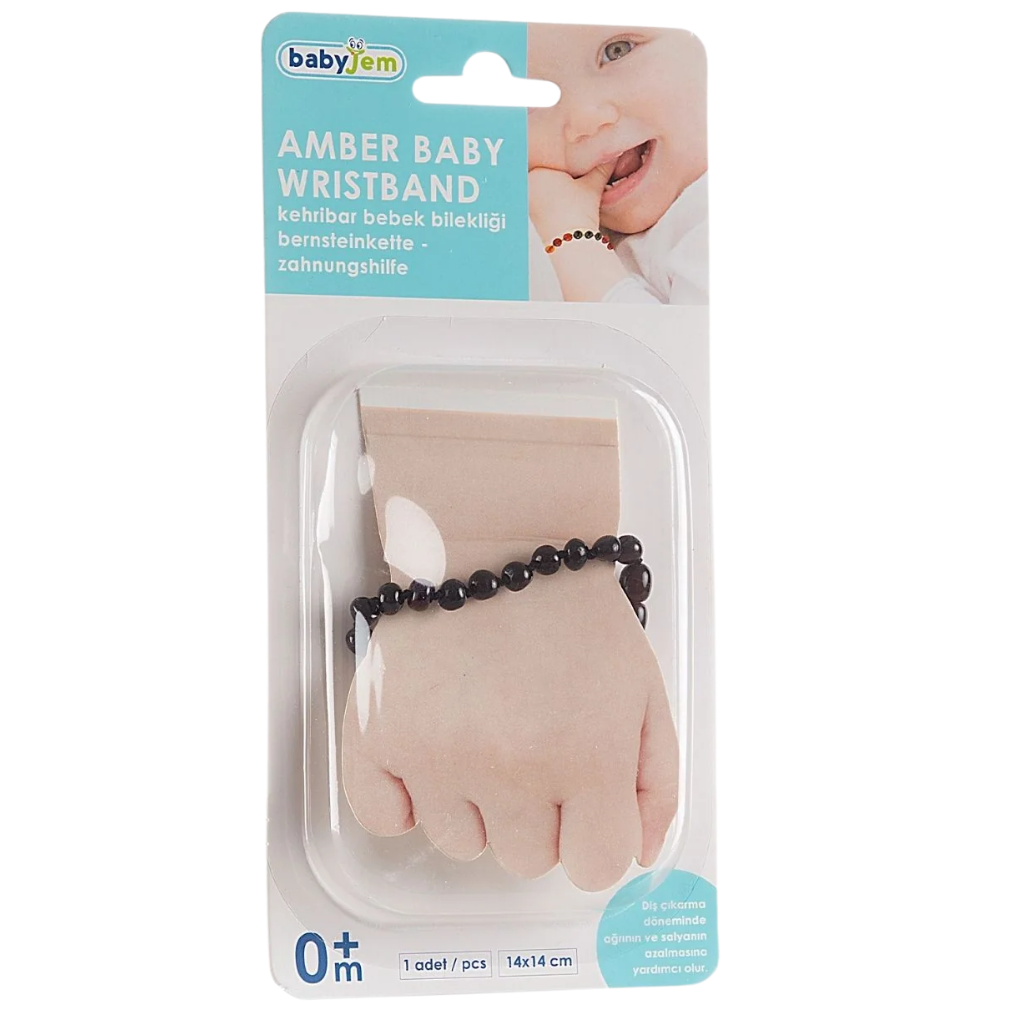Babyjem Kehribar Bebek Bilekliği Vişne