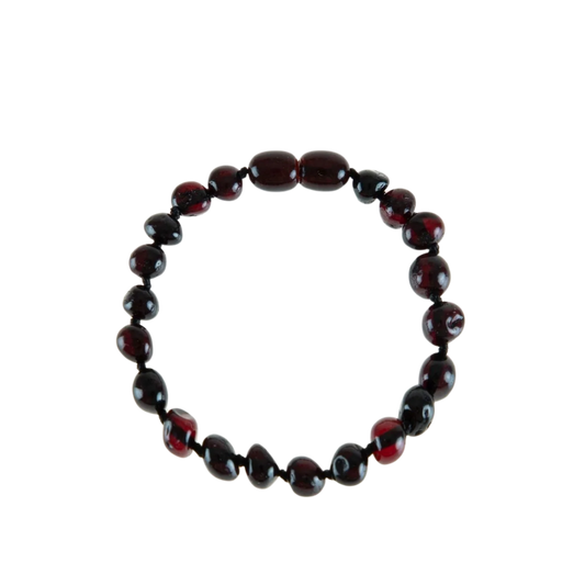 Babyjem Kehribar Bebek Bilekliği Vişne