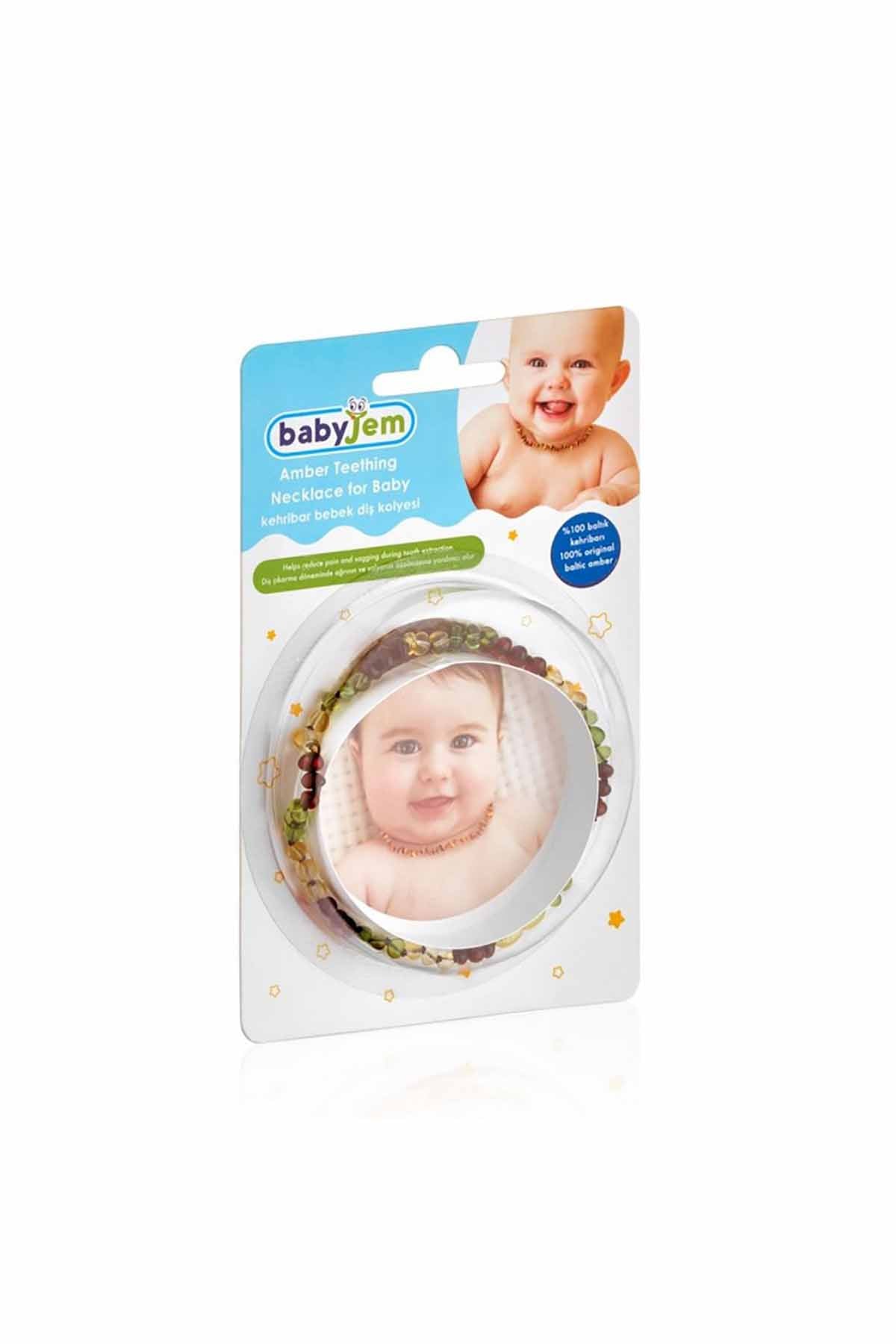 BABYJEM KEHRİBAR BEBEK KOLYESİ YEŞİL