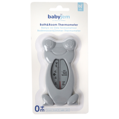 Babyjem Kurbağa Banyo Oda Termometresi Gri